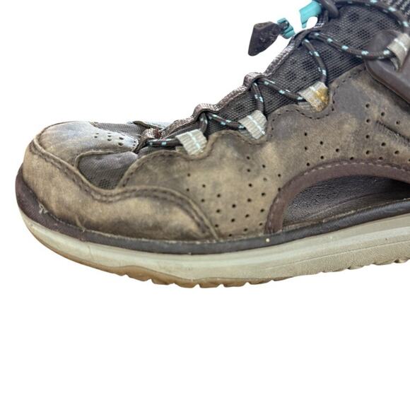 Teva Terra Float Travel Brown Leather Sandals Closed Toe Sporty Shoes sz 7.5 - Picture 5 of 16